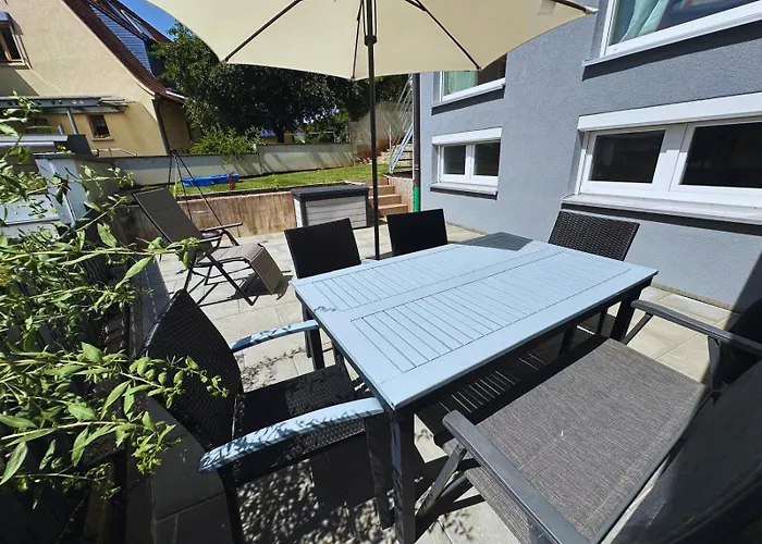 Frankenherz-apartments - Premium Mit Terrasse, Nahe Playmobil-funpark & Zur Messe, Self-check-in * Grosshabersdorf